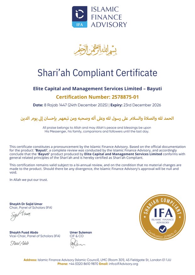 Letter of Certification